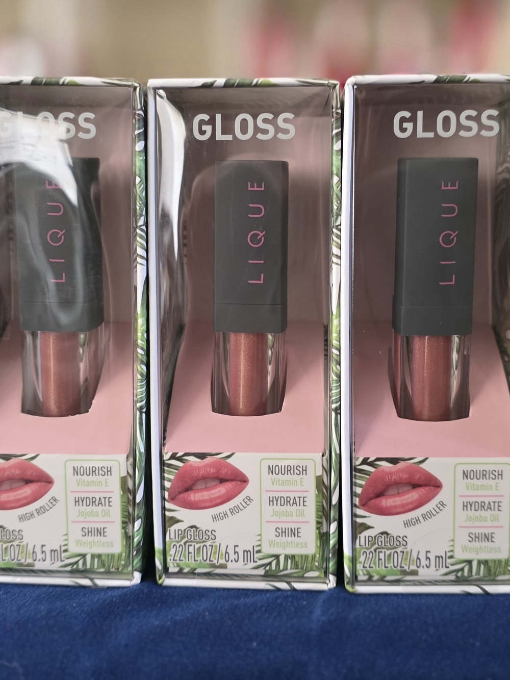 Lique Lip Gloss in Shimmery Rose Copper - Set Of 6